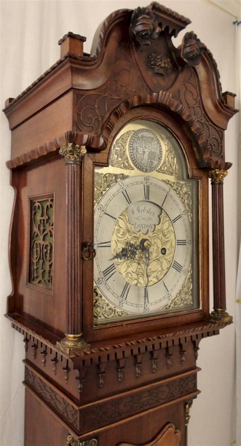 Small antique mahogany Georgian style longcase clock Circa 1920 | Ian ...