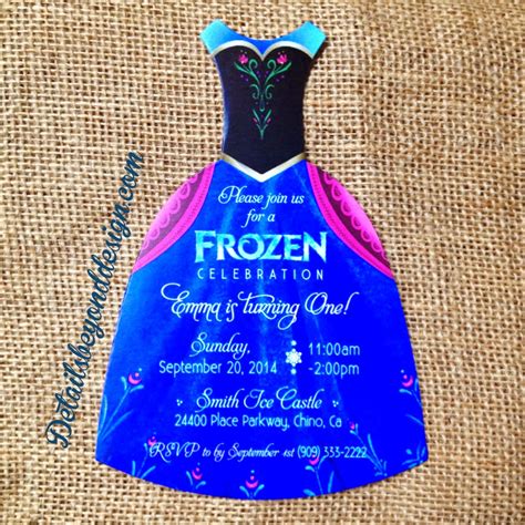 Details Beyond Design by Lauren: FROZEN Dress Invitations - Elsa and ...