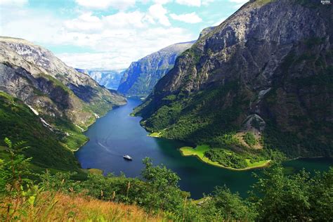 Norway, Mountains, Ship, Fiord Sognefjorden - Beautiful views ...