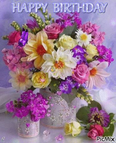 Happy Birthday Flowers Gif Images For Whatsapp - Happy Birthday Flowers ...