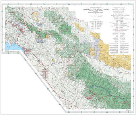 Los Padres National Forest Map | Color 2018