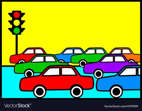 Traffic jam Royalty Free Vector Image - VectorStock