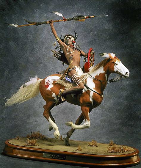 Full length portrait of Mounted Lakota Warrior