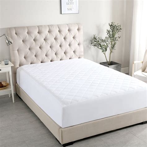 JML Fitted Mattress Pad Cover For Queen Bed -Quilted Mattress Protector ...