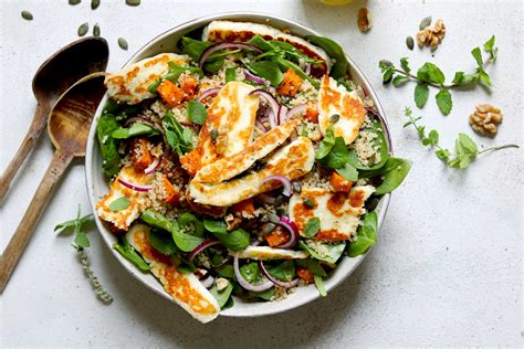 Halloumi Salad with Butternut Squash & Quinoa - The Last Food Blog