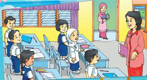 Gambar Ilustrasi Kegiatan Di Sekolah Kartun | Hilustrasi