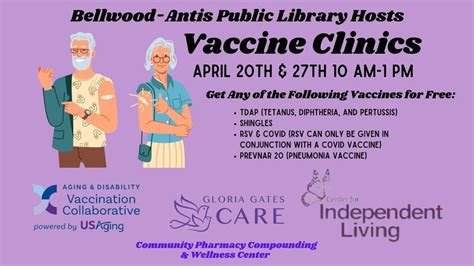 Vaccine Clinics , Bellwood-Antis Public Library, 20 April 2024 ...