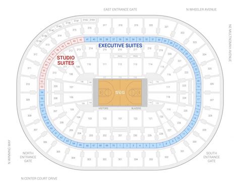 moda center seating chart blazers | Seating charts, Portland ...