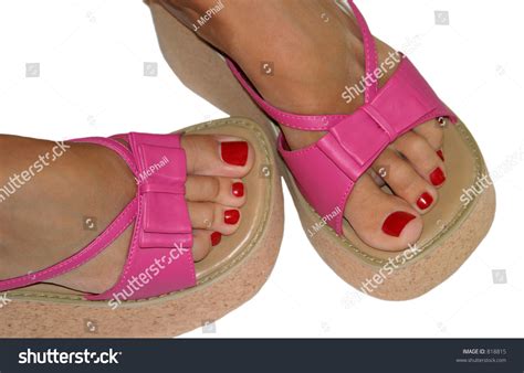 Red Toenails Pink Sandals Stock Photo 818815 - Shutterstock