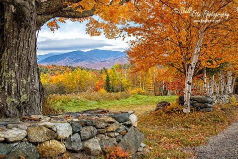 Sugar Hill, New Hampshire with Cannon Mountain and Lafayette Ridge in ...