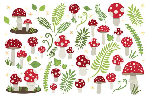 Toadstool Clip Art Set ~ Illustrations ~ Creative Market