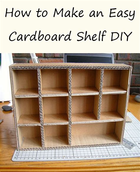 How to Make an Easy Cardboard Shelf DIY | Diy cardboard furniture ...