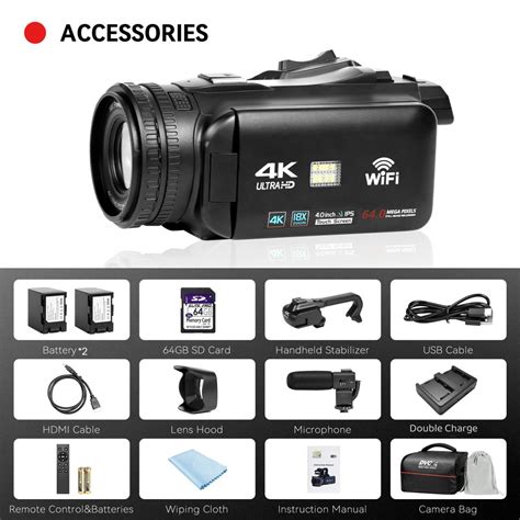 UHD 4k 64MP Video Camera Camcorder | Video Cameras & Camcorders - K&F ...