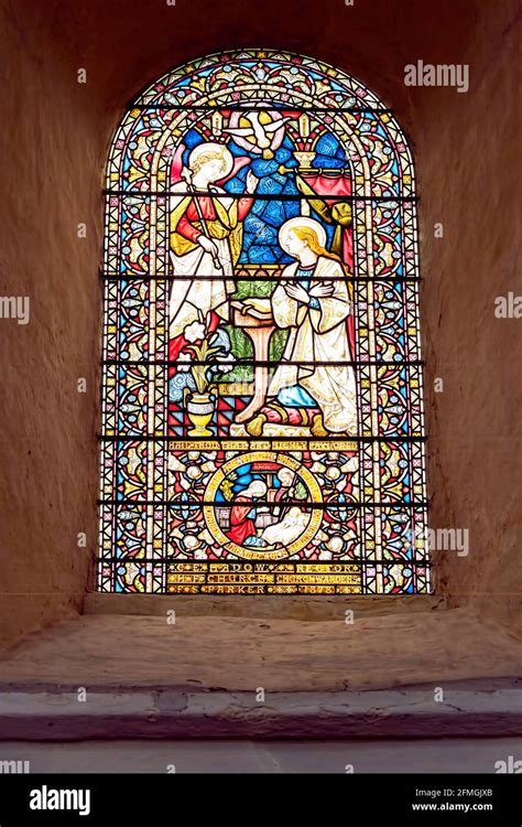 Stained glass window st albans cathedral hi-res stock photography and ...