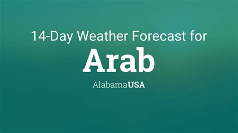 Arab, Alabama, USA 14 day weather forecast