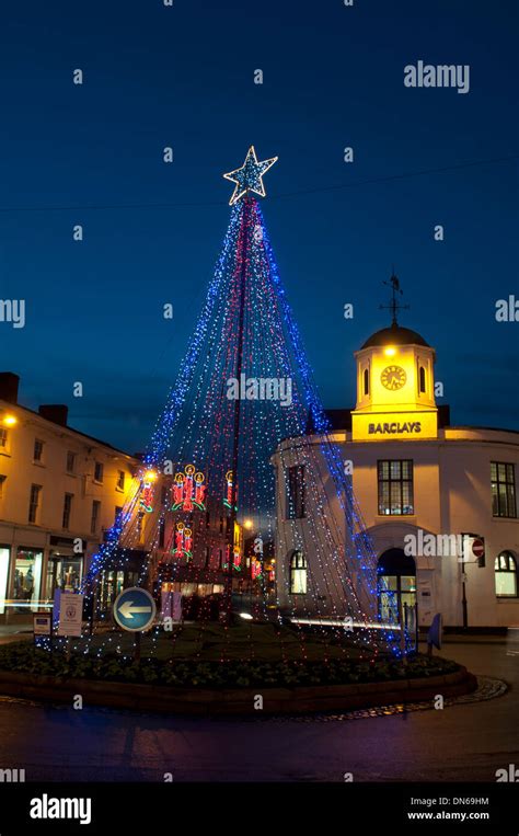 Christmas lights, Bridge Street, Stratford-upon-Avon, UK Stock Photo ...