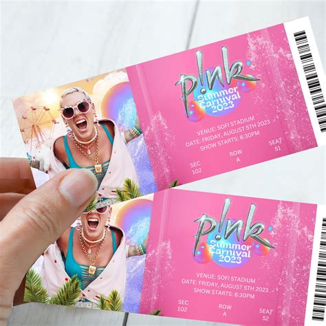 Surprise Pink Concert Tickets. Summer Carnival Tour 2023 - Etsy Australia