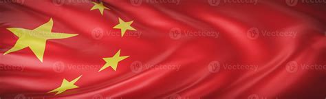 Beautiful China Flag Wave Close Up on banner background with copy space ...