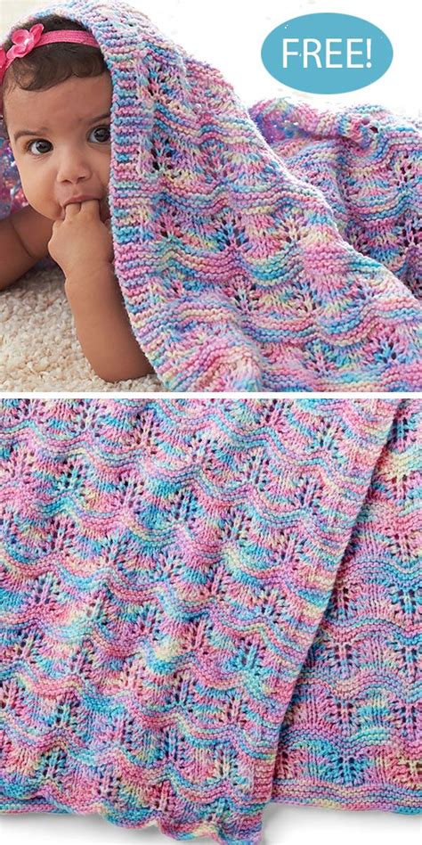 Free Knitting Pattern for Baby Ripple Blanket | Easy knit baby blanket ...