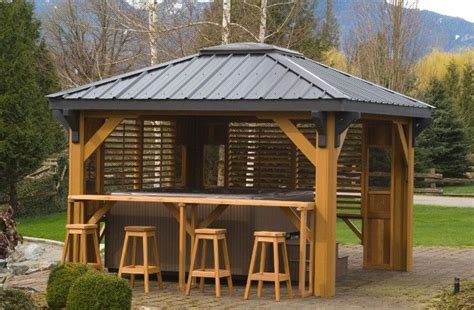 Hot Tub Gazebo With Bar - Design Ideas