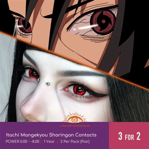 Itachi Mangekyou Sharingan Contacts - Colored Contact Lenses | Colored ...