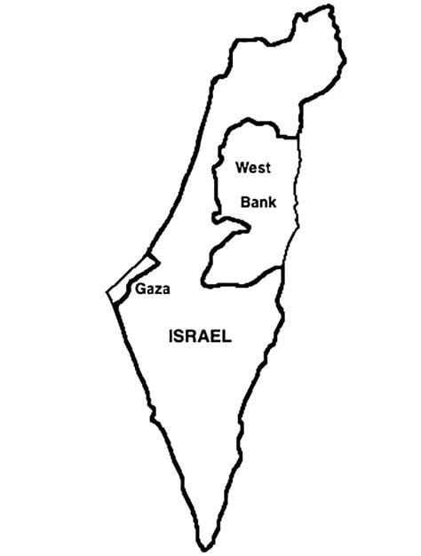 Israel Map Coloring Pages - Coloring Nation