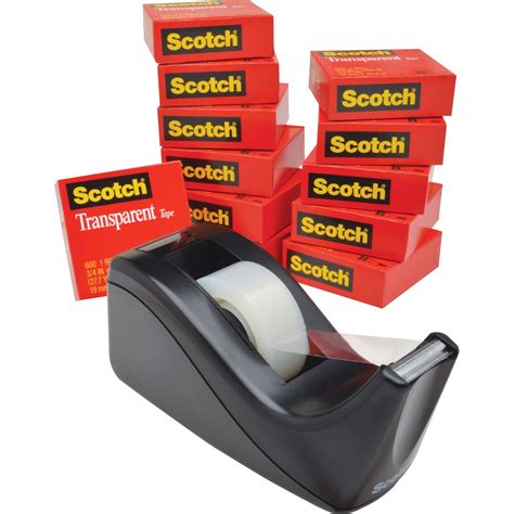 - 2 Pack 3/4 x 1000 Inches 1 Dispenser Scotch Transparent Tape with C60 ...