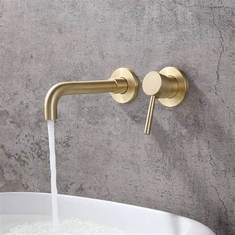 Brass Wall Mount Bathroom Faucet – Everything Bathroom