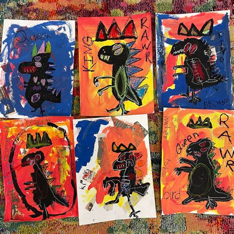 Basquiat inspired dinosaurs by Tara Dactle | Kindergarten art projects ...