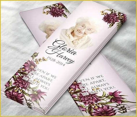 In Loving Memory Bookmark Template Free Of Memorial Bookmark for Women ...