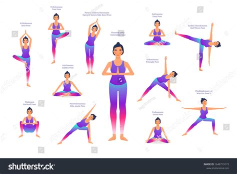 600 Yoga Poses With Names Images, Stock Photos, 3D objects, & Vectors ...