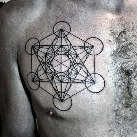 60 Metatron’s Cube Tattoo Designs For Men - Geometric Ink Ideas