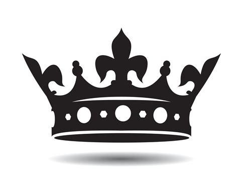 Shape of black vector king crown and icon. Vector Illustration. 6761834 ...