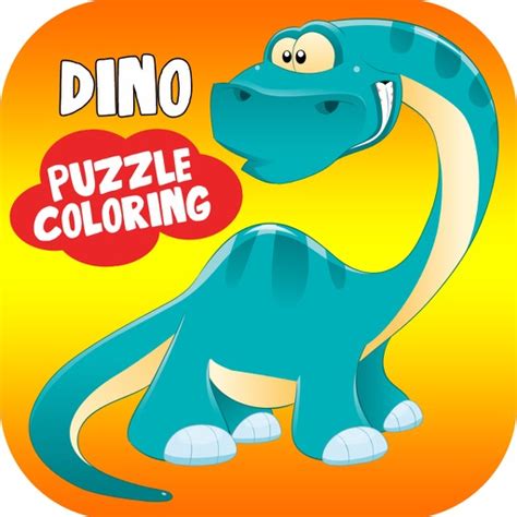 Dinosaurs Puzzle Coloring Pages Game for Kids by Thavorn Parnmee