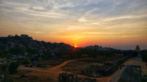 Golden sunset at Hampi. - PixaHive