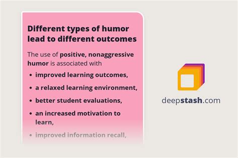 Different types of humor lead to different outcomes - Deepstash