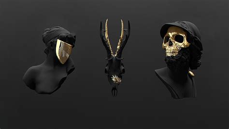 5120x2880px | free download | HD wallpaper: gold, skull | Wallpaper Flare