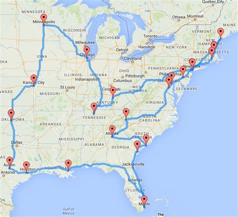 Map Of Eastern Seaboard Usa - United States Map