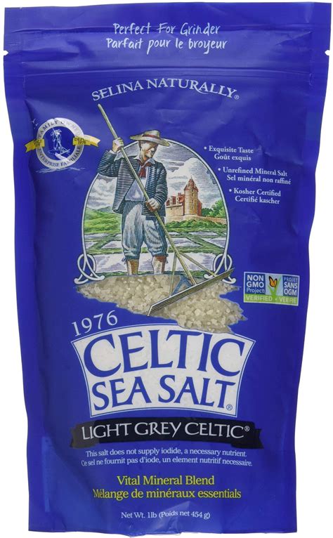 Buy Light Grey Celtic Sea Salt 1 Pound Resealable Bag – Additive-Free ...