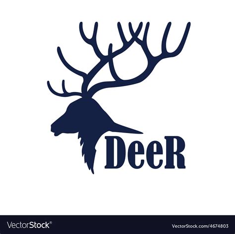 Deer logo design template Royalty Free Vector Image