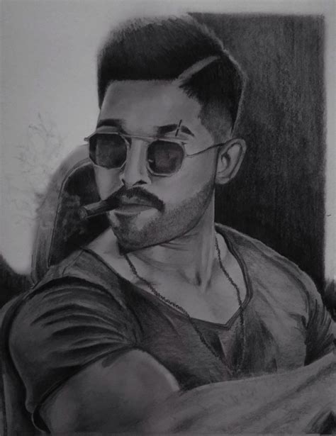 Allu Arjun Sketch | Art drawings sketches creative, Drawing sketches ...