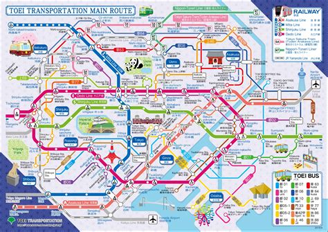 Map of Tokyo bus: bus routes and bus stations of Tokyo