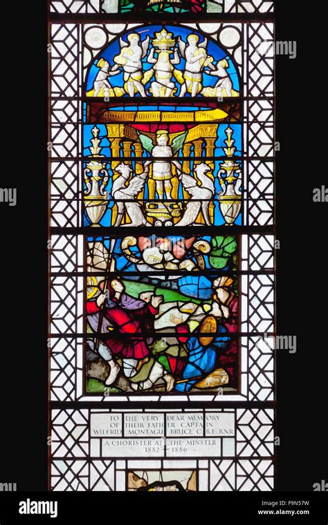 York MInster stained glass window Stock Photo - Alamy