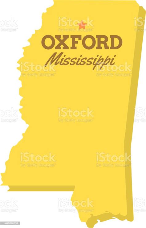 Oxford Mississippi Map Vector Illustration Stock Illustration ...