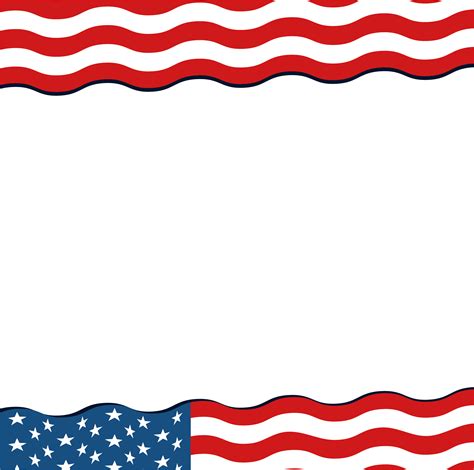 American Flag Border Background