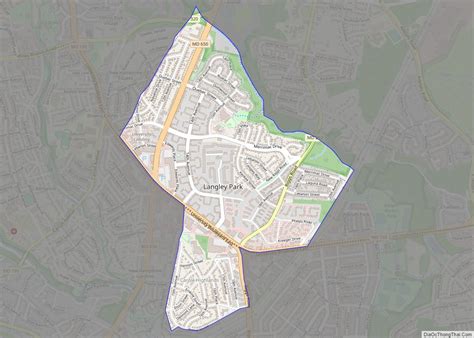 Map of Langley Park CDP - Thong Thai Real