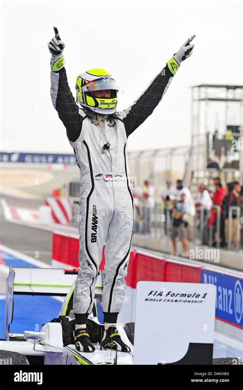 British Formula One driver Jenson Button of Brawn GP celebrates after ...