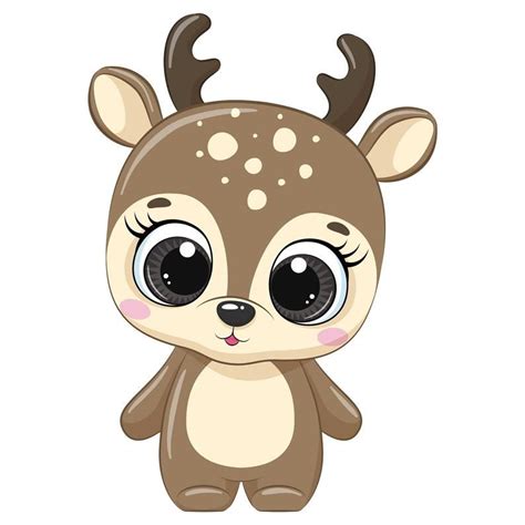 Christmas Deer Clipart, Winter clipart, Cartoon Christmas, Kids Clipart ...