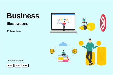 Business Illustration Pack - 43 Business Illustrations | SVG, PNG, EPS ...