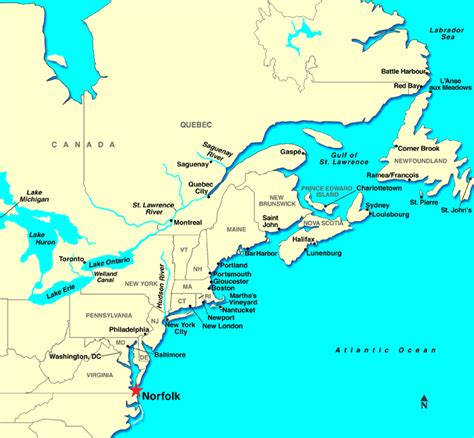 Map of Norfolk Virginia - TravelsMaps.Com